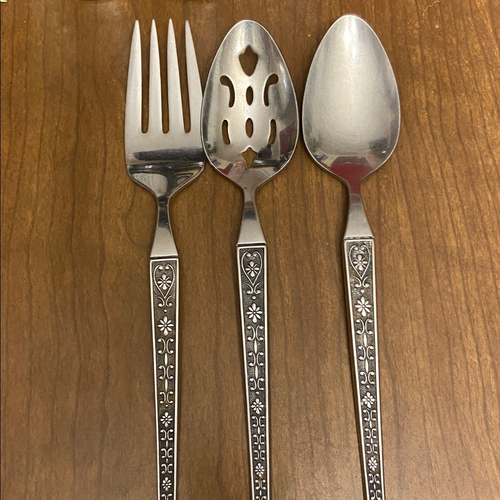 Vintage Riviera Cordova Stainless Serving Set Japan.